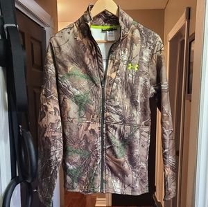 Men's full zip camo sweater